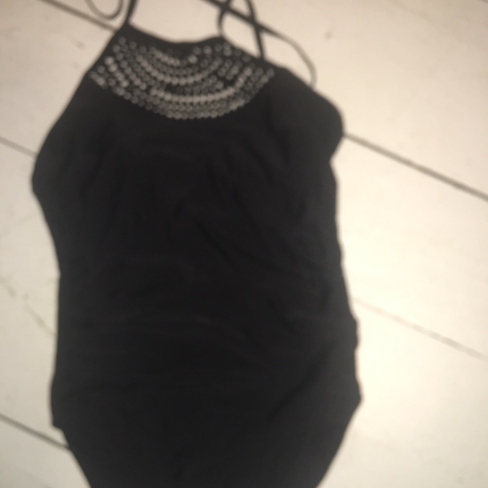 High neck one piece